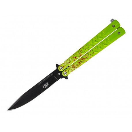 Nóż składany motylek Joker Aluminio Hoja 10,5 cm Zombie Green