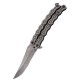 Nóż motylkowy Third Decor Habitat Balisong Chain Stainless Steel, Stonewashed 420