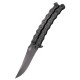 Nóż motylkowy Third Decor Habitat Balisong Chain Black Stainless Steel, Black 420