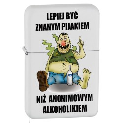 Zapalniczka benzynowa TASMAN AA motyw ANONIMOWY ALKOHOLIK