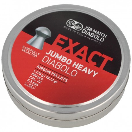 Śrut JSB Exact Jumbo Heavy 5.52mm, 500szt