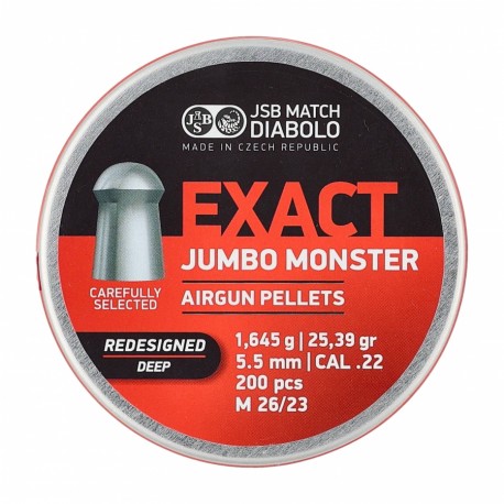 Śrut diabolo JSB Exact Jumbo Monster 5,52 mm Redesigned Deep 200 szt.